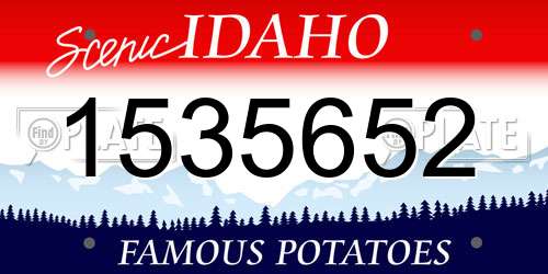 1535652 Idaho License Plate