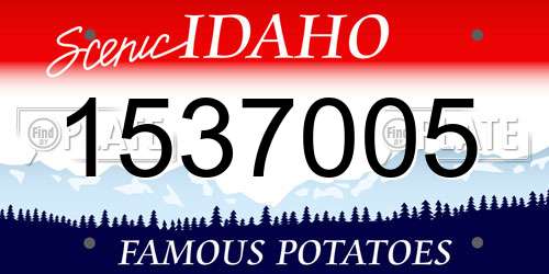 1537005 Idaho License Plate