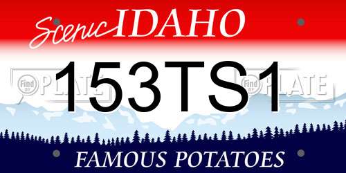 153TS1 Idaho License Plate