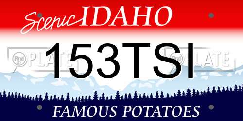 153TSI Idaho License Plate