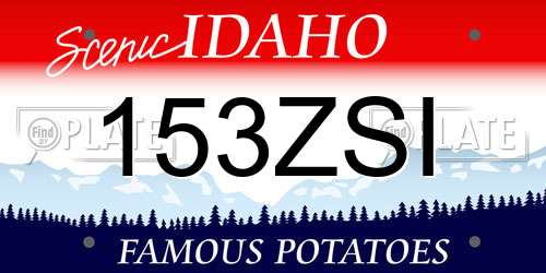 153ZSI Idaho License Plate