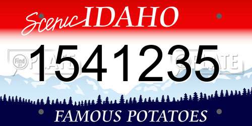 1541235 Idaho License Plate