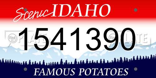 1541390 Idaho License Plate
