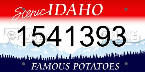 1541393 Idaho License Plate