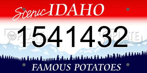 1541432 Idaho License Plate