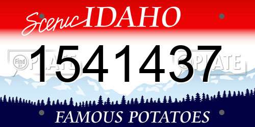 1541437 Idaho License Plate