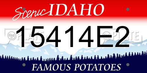 15414E2 Idaho License Plate
