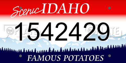 1542429 Idaho License Plate
