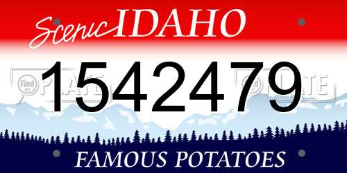 1542479 Idaho License Plate