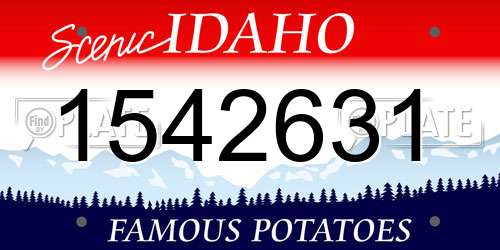 1542631 Idaho License Plate