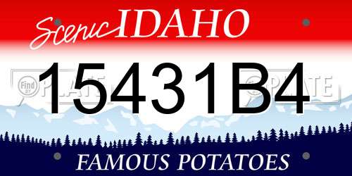 15431B4 Idaho License Plate