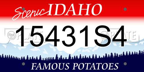 15431S4 Idaho License Plate