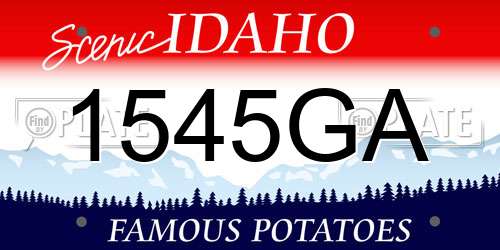 1545GA Idaho License Plate