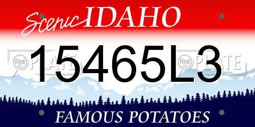 15465L3 Idaho License Plate
