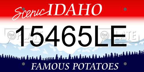 15465LE Idaho License Plate