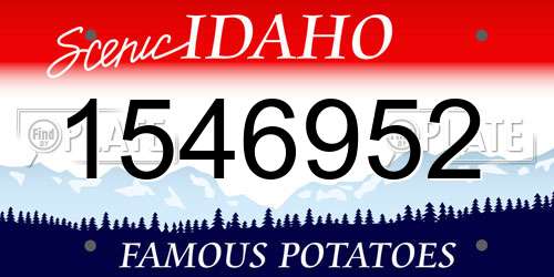 1546952 Idaho License Plate