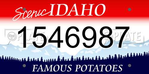 1546987 Idaho License Plate