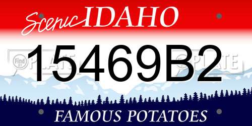 15469B2 Idaho License Plate