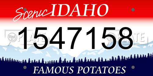 1547158 Idaho License Plate