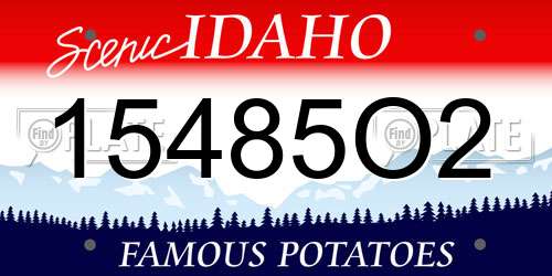 15485O2 Idaho License Plate