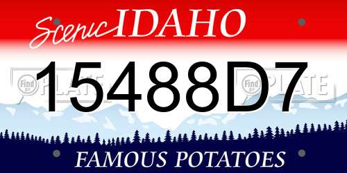 15488D7 Idaho License Plate