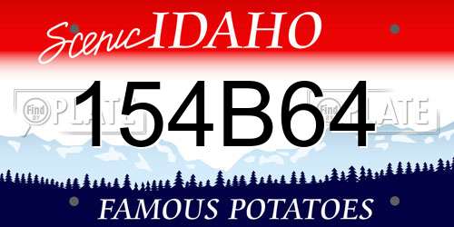 154B64 Idaho License Plate