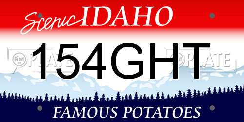 154GHT Idaho License Plate