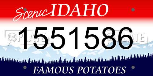 1551586 Idaho License Plate