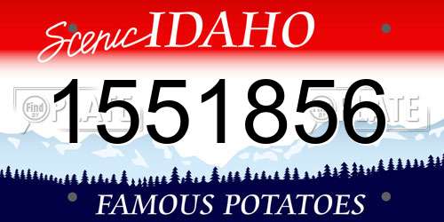 1551856 Idaho License Plate