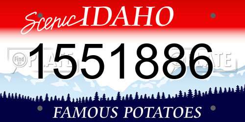 1551886 Idaho License Plate