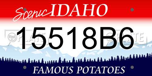 15518B6 Idaho License Plate