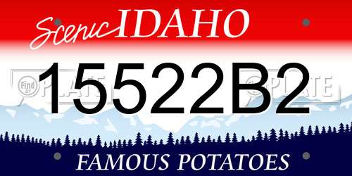 15522B2 Idaho License Plate