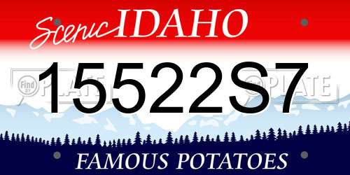 15522S7 Idaho License Plate