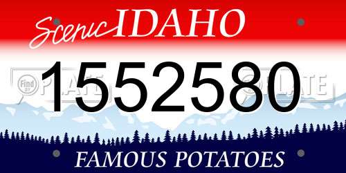 1552580 Idaho License Plate