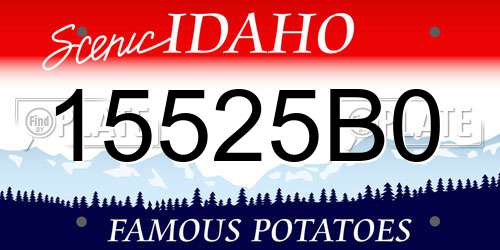 15525B0 Idaho License Plate