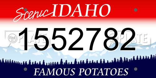 1552782 Idaho License Plate