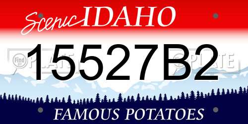 15527B2 Idaho License Plate