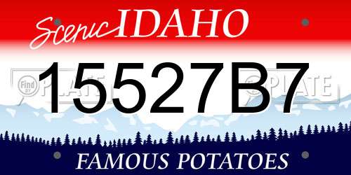 15527B7 Idaho License Plate