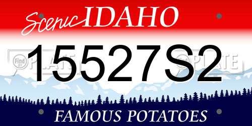 15527S2 Idaho License Plate