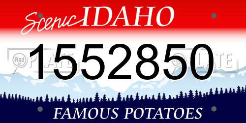 1552850 Idaho License Plate