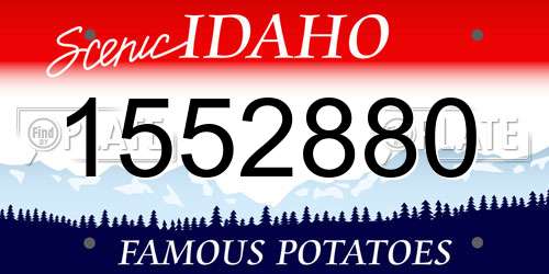 1552880 Idaho License Plate