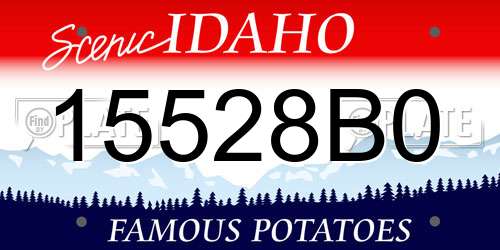 15528B0 Idaho License Plate