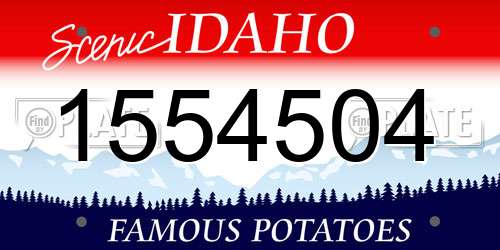 1554504 Idaho License Plate
