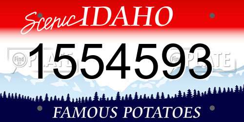 1554593 Idaho License Plate