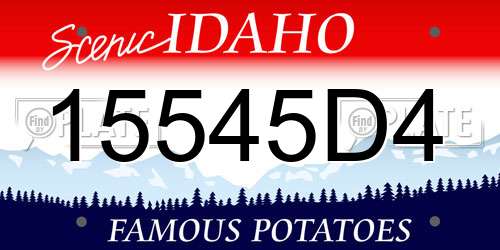 15545D4 Idaho License Plate