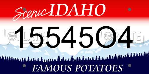 15545O4 Idaho License Plate