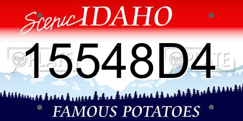 15548D4 Idaho License Plate