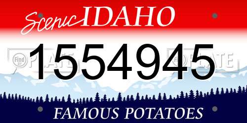 1554945 Idaho License Plate
