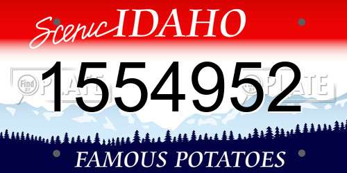 1554952 Idaho License Plate