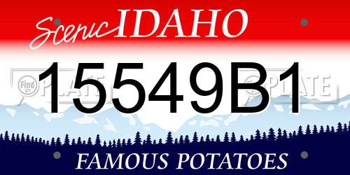 15549B1 Idaho License Plate